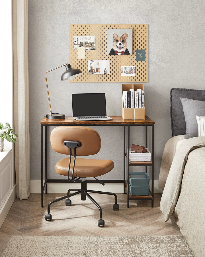 VASAGLE Computertisch in modernem Design für Home Office, Wohnzimmer oder Schlafzimmer, Schwarz-Braun - Bild 2