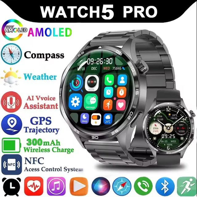 Ola Esporte Smartwatch, GPS, NFC, Bluetooth, Schwarz, Herren - Bild 1