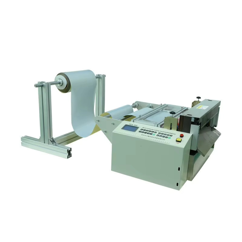HZX-300 vollautomatische Bandschneidemaschine mit LCD-Bildschirm für Stoff, PVC, Vliesstoff, Blasenfolie und Kraftpapier in Weiß - Bild 3