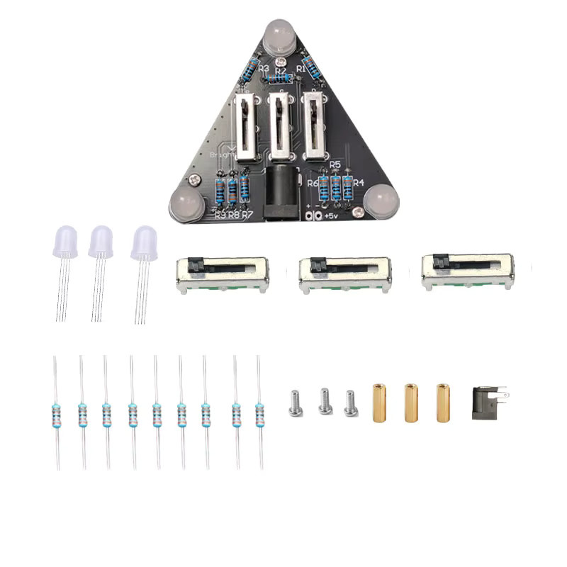 F8-RGB-Lampe Elektronisches DIY-Kit zum Üben des Lötens mit einstellbarer Lichtfarbe und Helligkeit - Bild 2