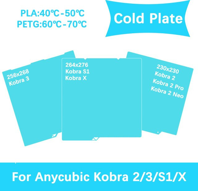 Anycubic Glacier Cold Printing Plate doppelseitige hochviskose Druckbauplatte für Kobra 2, Kobra 3 Combo, Kobra S1C und Kobra X - Bild 1