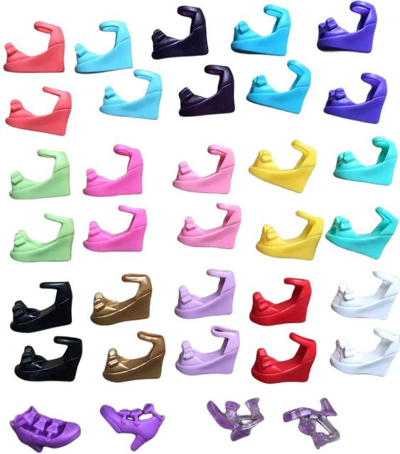 ROUND YUAN Puppe Schuhe Sandalen, Bunt / Mehrfarbig, Zubehör, Kunststoff - Bild 1