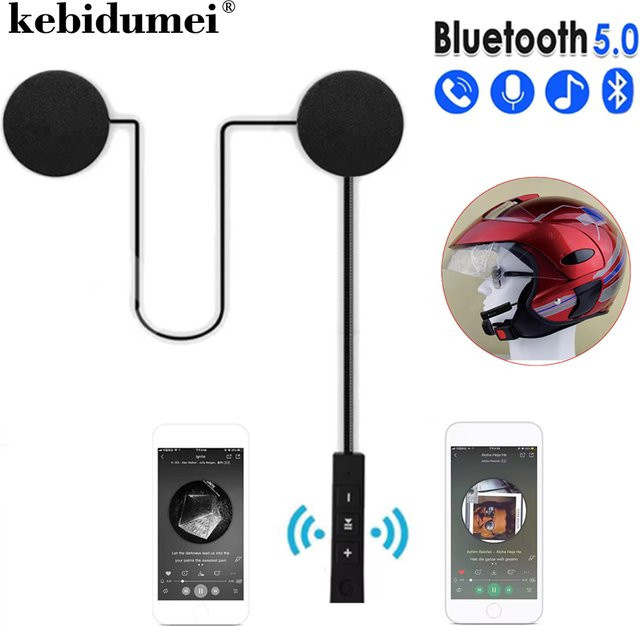 kebidumei BT11 Motorradhelm-Headset Bluetooth 5.0 Kabelloser Fahrkopfhörer in Schwarz mit wasserdichtem Freisprechlautsprecher - Bild 1
