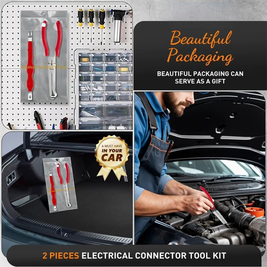 Elektrisches Stecker Zangen Set für Automotive Anschlüsse in Rot - Bild 2