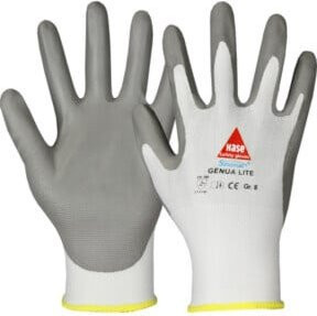 Hase Schnittschutzhandschuhe Genua Blue in Größe 7 aus Dyneema mit PU-Beschichtung in Blau und Grau - Bild 1