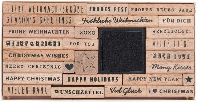 Rico Design Paper Poetry XL Stempelset Merry Christmas mixed type Liebe Weihnachtsgrüße - Bild 2