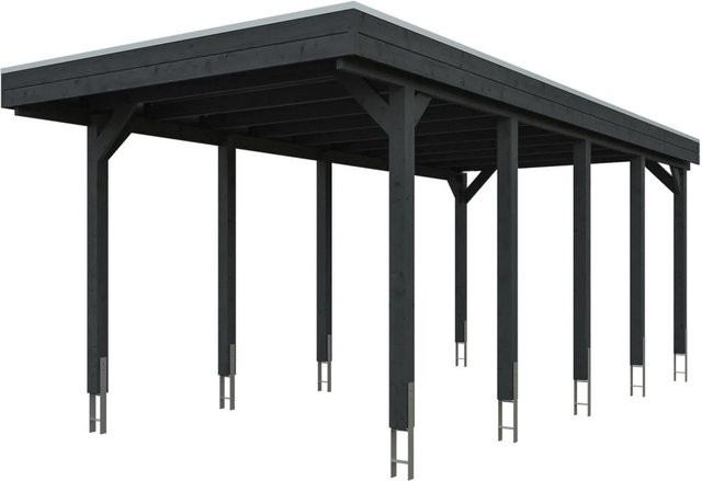 SKANHOLZ Carport Friesland aus Fichte mit EPDM-Dach in Anthrazit, B: 708 cm, T: 320 cm - Bild 4