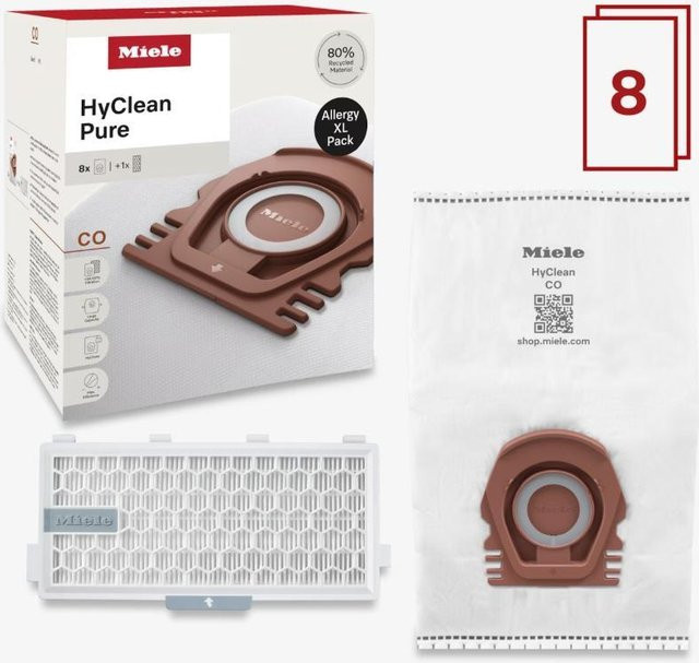 Miele HyClean Pure CO Staubsaugerbeutel Allergy XL-Pack in Weiß - Bild 1