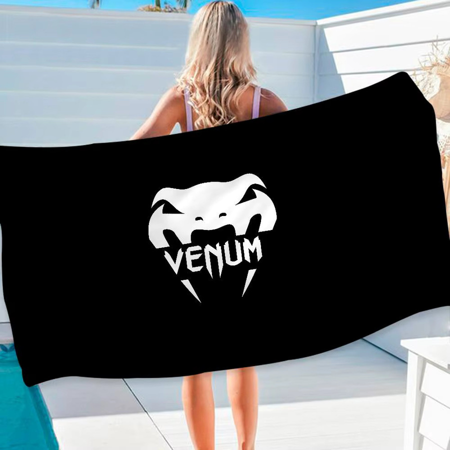 MINISO Snake Venom V-Venum Mikrofaser Strandtuch, Schwarz, Saugfähiges Sporthandtuch für Yoga, Schwimmen und Laufen - Bild 2