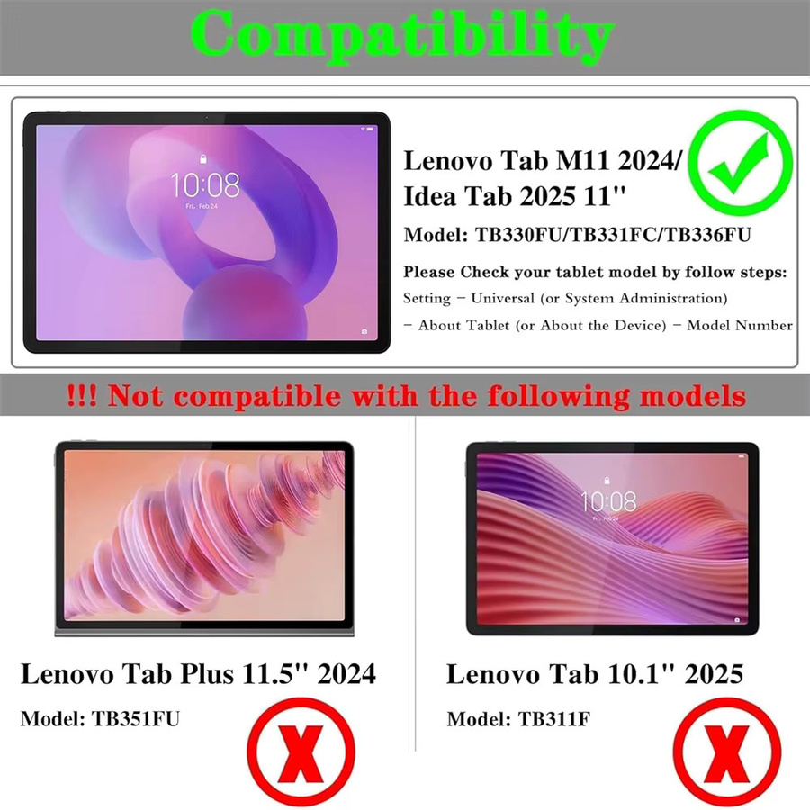 Lenovo Idea Tab 11 Zoll 2025 TB-336ZU TB-336FU Displayschutzfolie aus gehärtetem Glas, transparent, Anti-Fingerprint und HD Schutz - Bild 3
