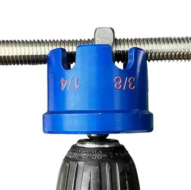 Mutterschrauber-Bohrer-Adapter-Set aus Aluminiumlegierung in Blau zum Entfernen von Muttern und Bolzen - Bild 1