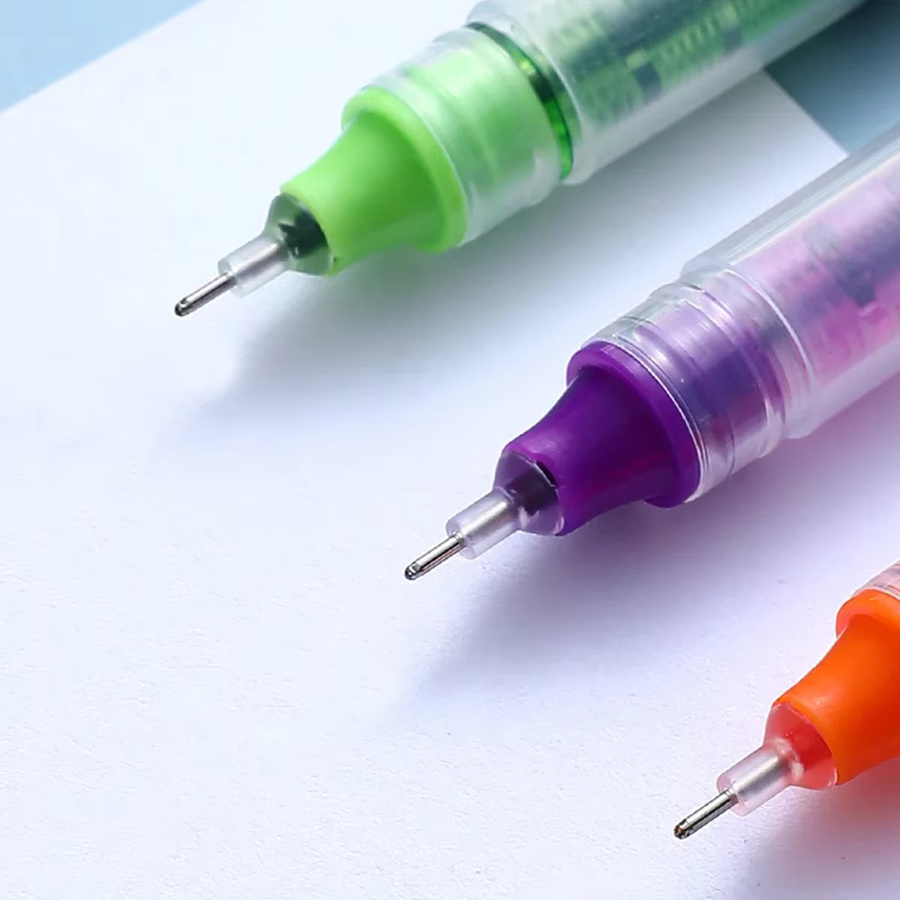 10 Stück farbige Gelstifte in Multicolour und Blau mit 0,5 mm Spitze, schnell trocknende Tintenstifte für Notizen und Zeichnungen - Bild 4