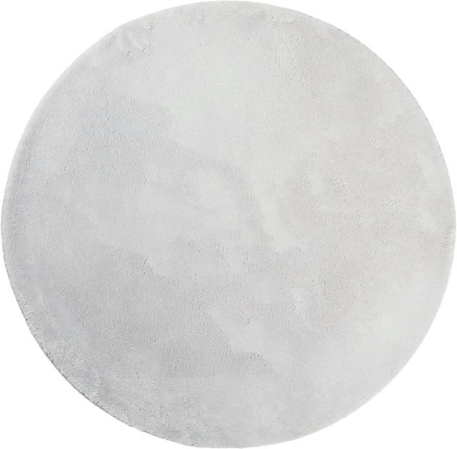 vidaXL Teppich Huarte Kurzflor in Grau, rund, weich und waschbar, Durchmesser: 200 cm - Bild 1
