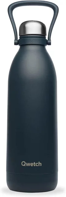 Isotherme Flasche Qwetch Titan in Grau und Blau, 0,5 l - Bild 1