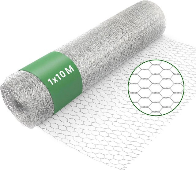 Wiltec Volierendraht als Hasendraht aus verzinktem Stahl, Farbe Silber, Maschenweite: 25 mm, Maße: 100 x 1000 cm - Bild 1