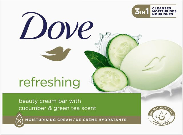 Dove Seifenstück Fresh Touch, 90 g, Grüner Tee & Gurke - Bild 1
