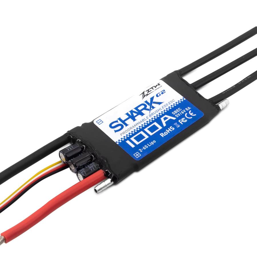 ZTW Shark G2 ESC, Wasserdichter bürstenloser Zwei-Wege-Geschwindigkeitsregler für RC-Boot - Bild 1