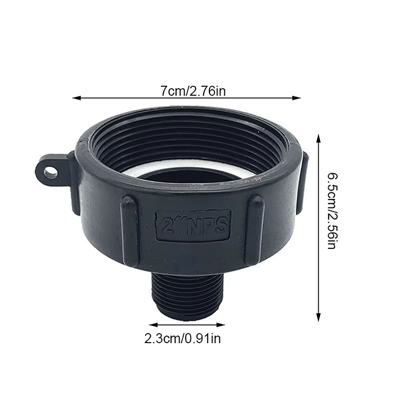 JETTING IBC Wassertank Reduzieradapter S60 Feingewinde auf 2 Zoll NPS und 3/4 Zoll Feingewinde, Schwarz - Bild 6