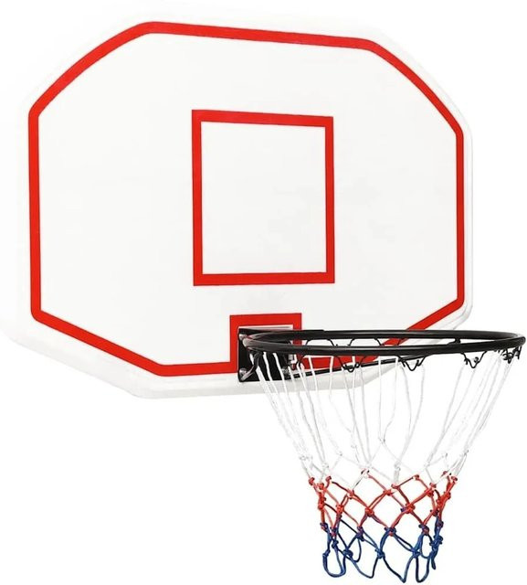 vidaXL Basketballkorb aus Polyethylen in Weiß, Maße: B: 109 cm, H: 71 cm, T: 3 cm - Bild 1