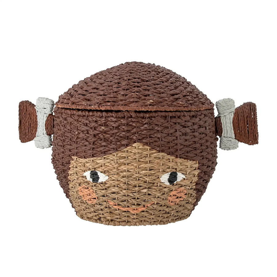 Bloomingville Mini Lill Aufbewahrungskorb aus Gras in Braun, Durchmesser: 44 cm - Bild 1