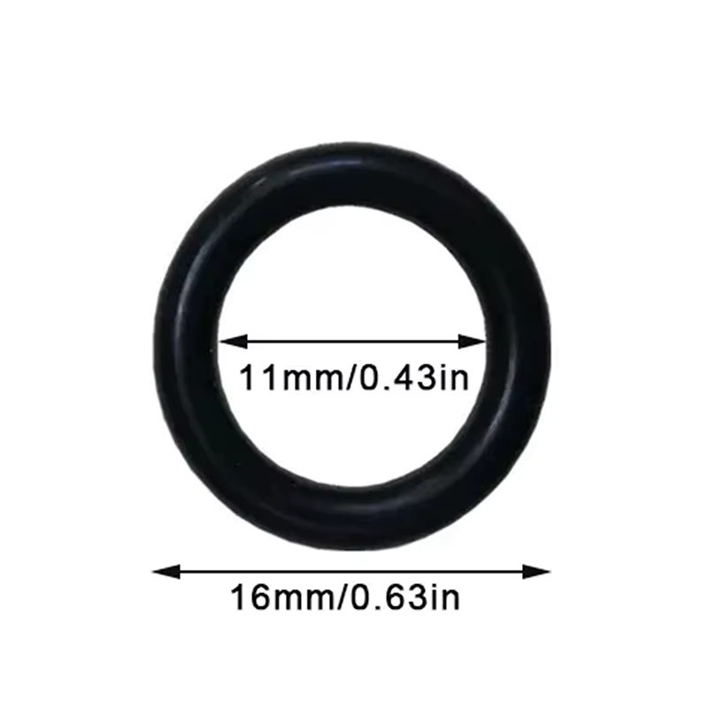 Auslaufsichere Gummi-O-Ringe für Messingschlauchanschlüsse in Schwarz - Bild 2