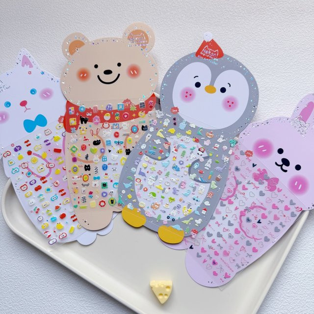 NEKONI Kawaii Mini Tiere und Obst PVC Aufkleber für Scrapbooking und Tagebuch in Multicolour - Bild 1