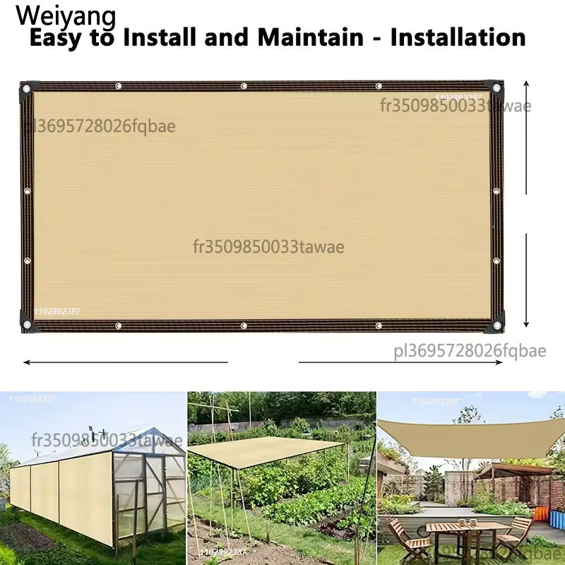 NUOYING Schattennetz Beige aus HDPE mit UV-Schutz als Sonnenschutz-Netzgewebe für Garten und Terrasse - Bild 3