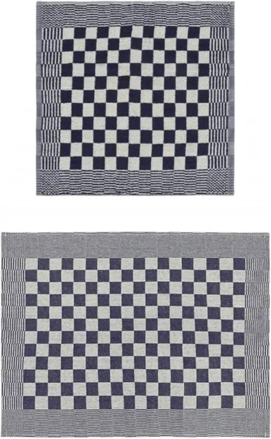 vidaXL 20-tlg Handtuch-Set aus Baumwolle in Blau und Weiß, hochabsorbierend - Bild 1