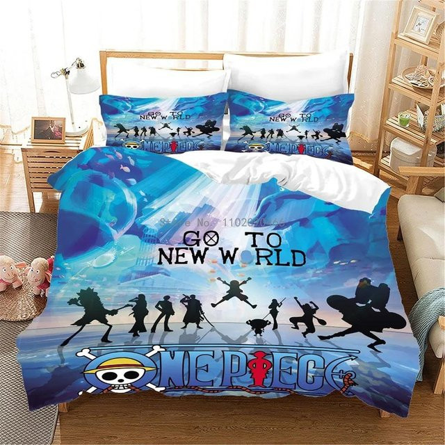 ONE PIECE Bettwäsche Set mit Anime Motiv, Mikrofaser, Mehrfarbig, B/H: 264 x 228 cm - Bild 1