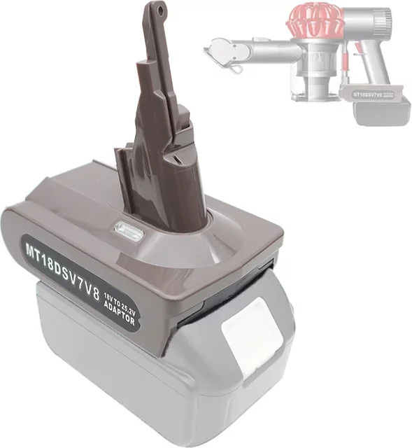 dawupine Li-Ion Batterie Adapter kompatibel mit Makita, Milwaukee, Dewalt, Bosch und Dyson V7V8 sowie ML18DSV7V8 und DW18DSV7V8 - Bild 1