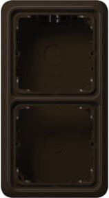 Jung AP-Kappe 2-fach mit angeformtem Rahmen in Braun CD 582 A - Bild 1