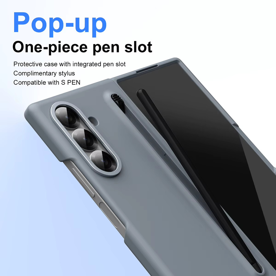 Samsung Schutzhülle für Galaxy Fold8 Ultra, Fold8 Wide, Fold7, Fold6, Fold5, Fold4 und Fold3 mit Stiftschlitz in Schwarz mit angenehmem Hautgefühl - Bild 3