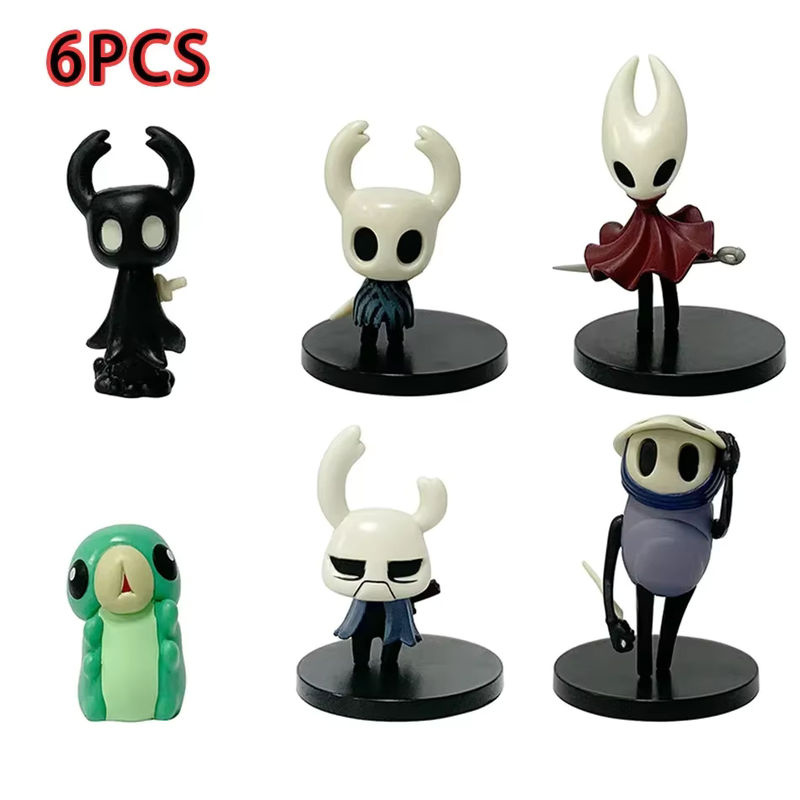 Bandai 6er-Set Hollow Knight Figuren aus Kunststoff, mehrfarbig, dekorative Modellfiguren - Bild 2