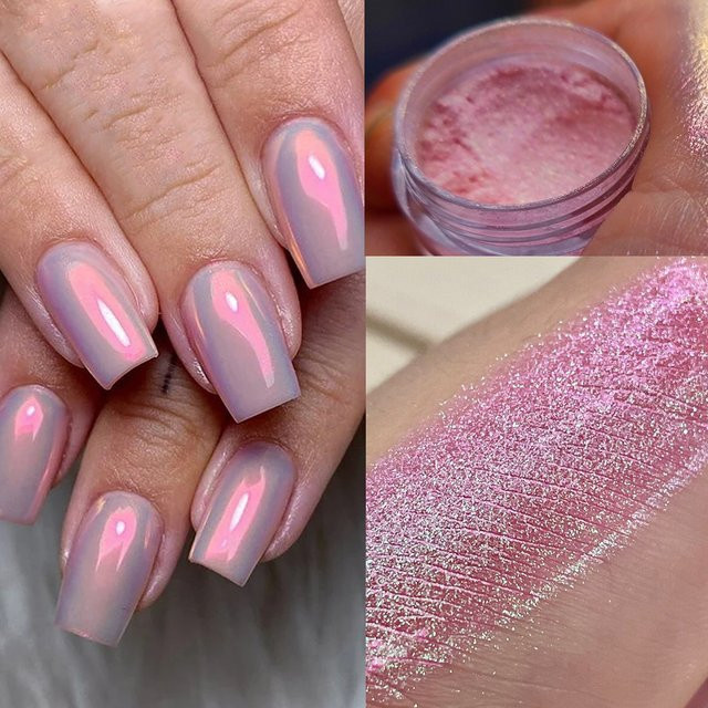 HotPress Pink Pearl Nail Chrome Pulver, Glänzend, Rosa - Bild 1