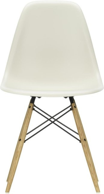 Vitra DSW Eames Plastic Side Chair in Beige aus Kunststoff und Holz mit mattem Finish - Bild 1