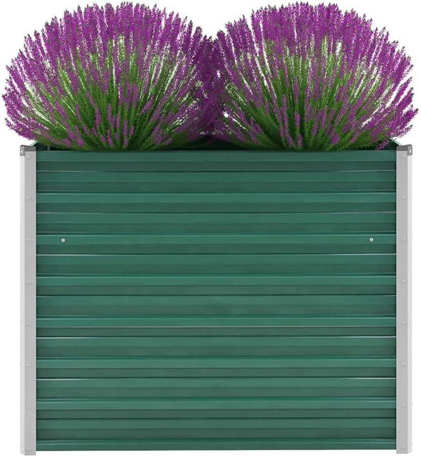 Garten-Hochbeet aus verzinktem Stahl in Grün, B/T/H: 100 x 40 x 77 cm - Bild 1