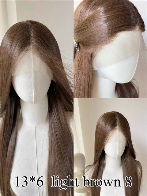 Ashely wigs Lace Front Perücke, Braun, 26 Zoll, gerade, Synthetik - Bild 1