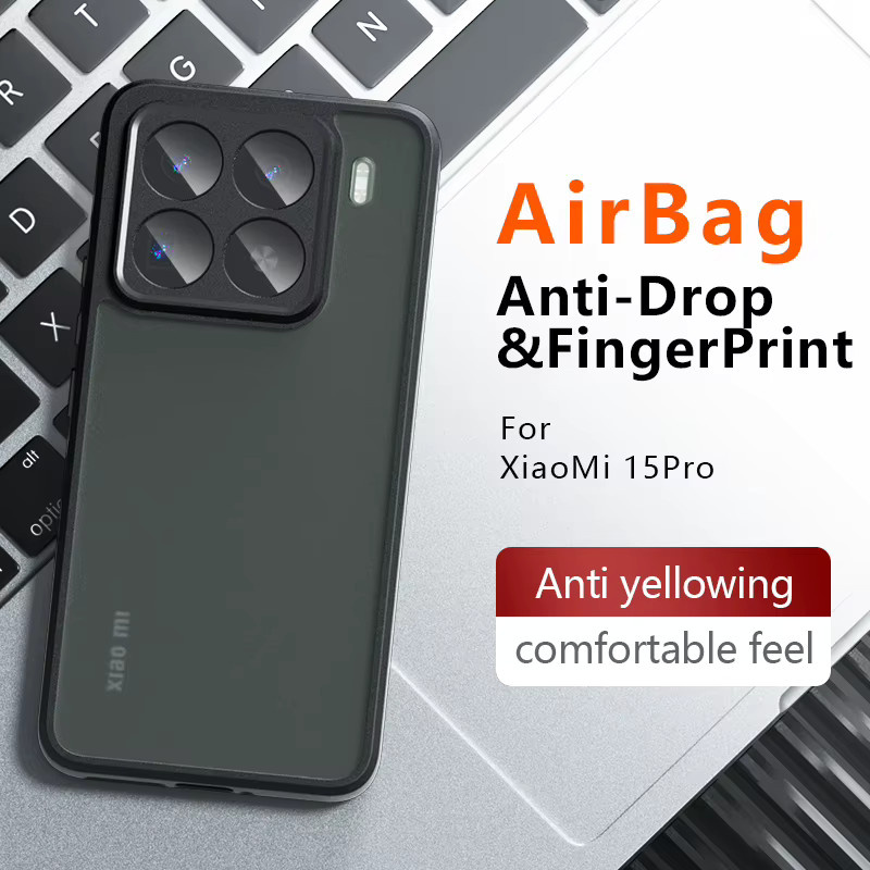 Xiaomi Schutzhülle für Mi 15T 5G und 17 Pro Max, matte transparente Acryl-Rückseite, stoßfeste Handyhülle - Bild 1