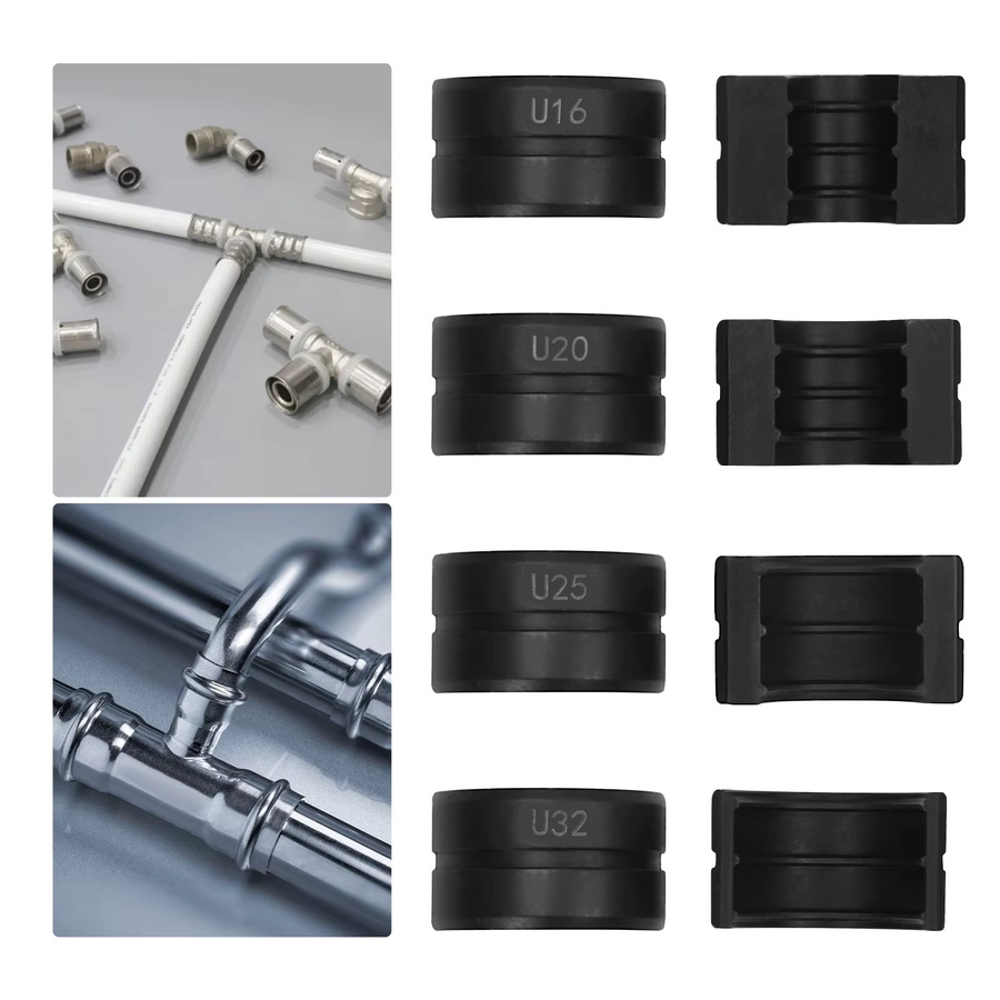 Bymaocar Druckbacken-Set Crimpmatrizen und Rohrklemmen in Schwarz für hydraulische oder mechanische Crimpzangen, Durchmesser: 16 mm, 20 mm, 25 mm, 32 mm - Bild 4