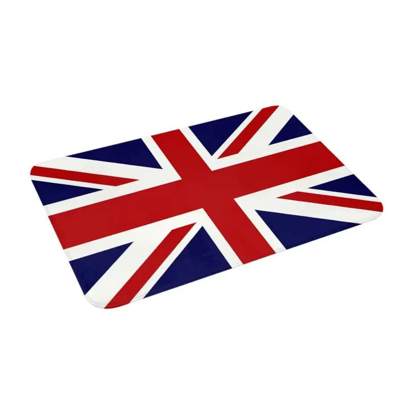 VIKAMA Union Jack Fußmatte, rutschfester und saugfähiger Teppich in Rot, Blau und Weiß, B/T: 60,0 x 40,0 cm - Bild 3
