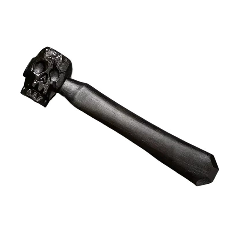Soul Mountain Handgeschnitzter Schädel-Hammer aus High Carbon Stahl in Schwarz - Bild 2