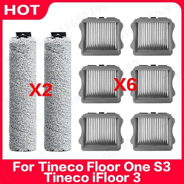 Tineco Ersatzteil-Set für IFloor 3 und Floor One S3: Rollenbürste und HEPA-Filter für kabellose Nass-Trocken-Bodenwischer - Bild 1