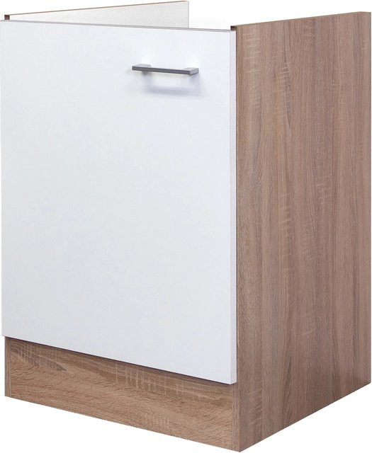 Flex-Well Küchen-Spülenunterschrank Samoa in Weiß und Sonoma Eiche, B/H/T: 50 x 82 x 57 cm - Bild 1