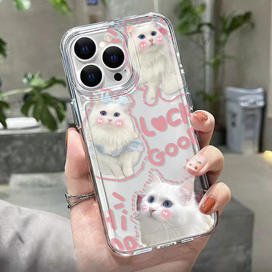 Transparente Silikon-Handyhülle mit Katzen-Motiv für Samsung Galaxy S25 Ultra, S26, S24 FE, S23 Plus und S22 Edge - Bild 4