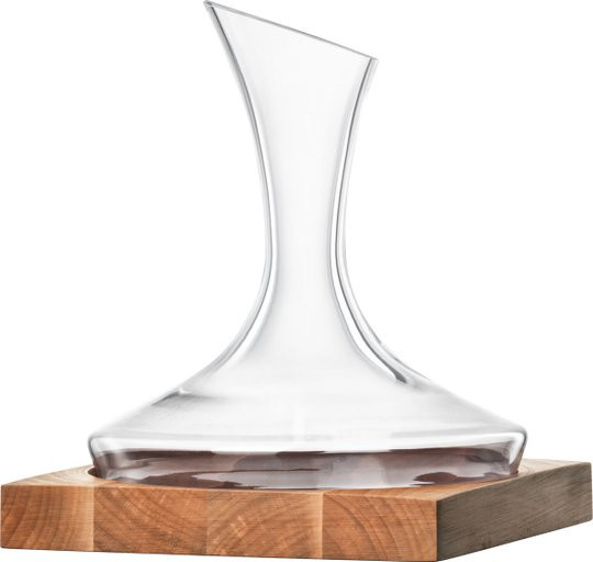 Eisch Dekantierkaraffe mit Holzsockel in Transparent - Bild 1