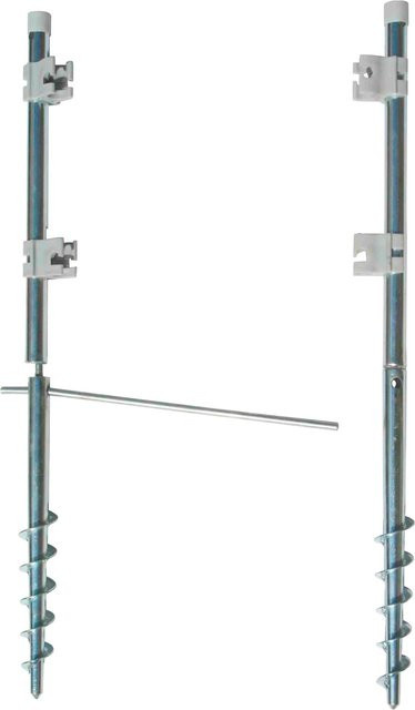 Floracord PEDDY SHIELD Erdanker aus Metall in Grau für Paravents und Rasen - Bild 1