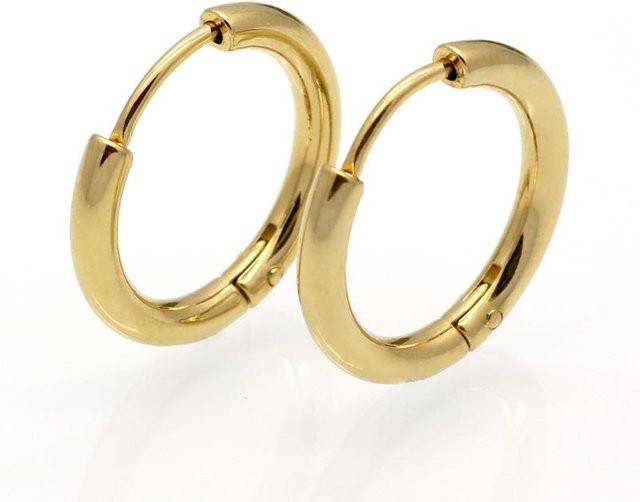 Allbestart Creolen Edelstahl, Gold, Unisex - Bild 1