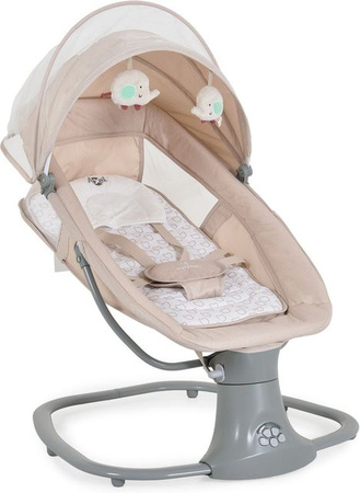 Moni Baby Babywippe Axel 3 in 1 mit Schaukelfunktion, Stubenwagen, Fernbedienung und Melodien in Beige