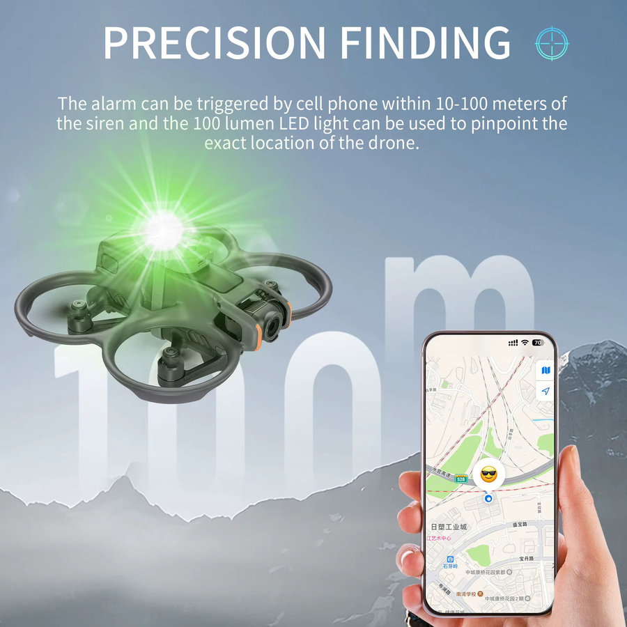Drohnen-Alarmbuzzer mit GPS-Tracker zur Standortverfolgung für DJI Avata 2, Mavic 3 PRO, Air 3S, 2S, Mini 4 Pro und NEO 2 - Bild 2