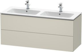 Duravit L-Cube Waschtischunterschrank wandhängend, Beige, Tau matt, B/T/H: 129 x 48,1 x 55 cm - Bild 1